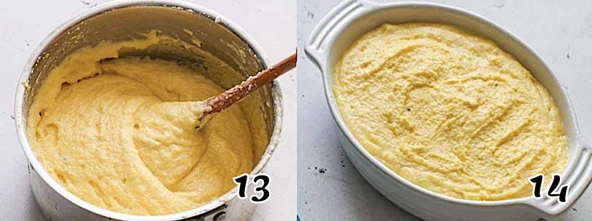 Finish folding in the egg whites and bake your spoon bread.