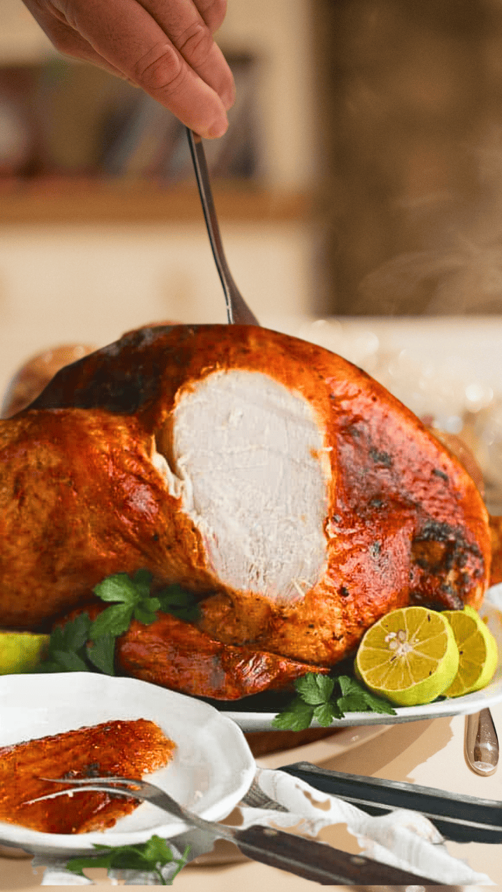 Best Thanksgiving dinner recipes with spiced roast turkey.