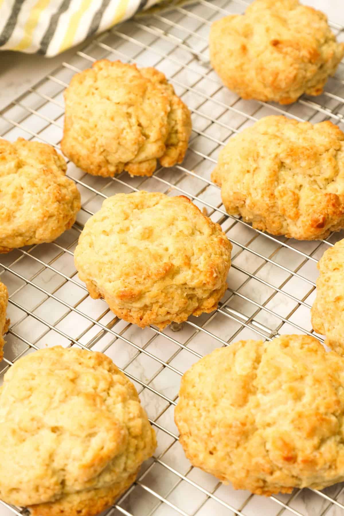 A batch of freshly baked Buttermilk Drop Biscuits