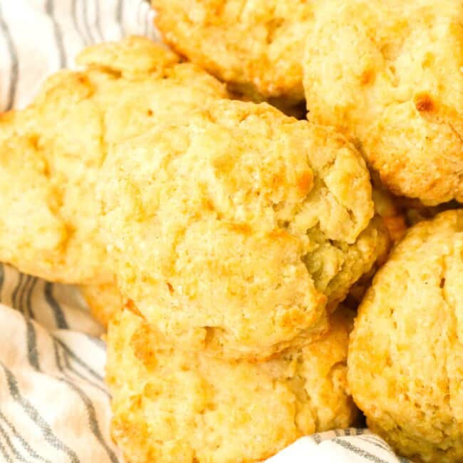 Insanely easy Buttermilk Drop Biscuits ready to enjoy