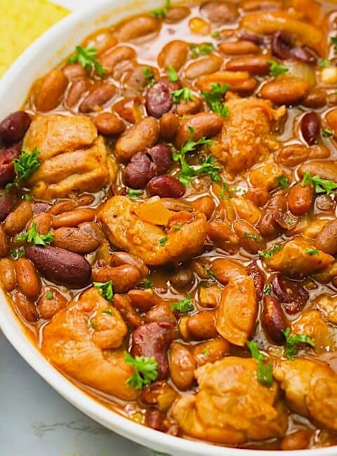 Enjoying a bowl of insanely delicious and easy chicken chili