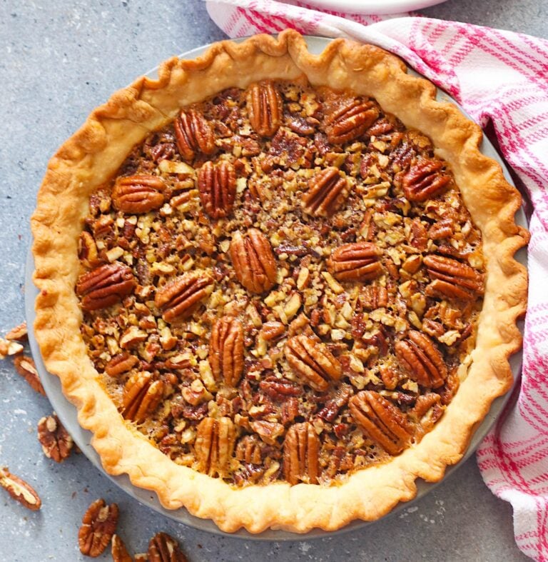 No Syrup Pecan Pie cooling and soon ready to enjoy
