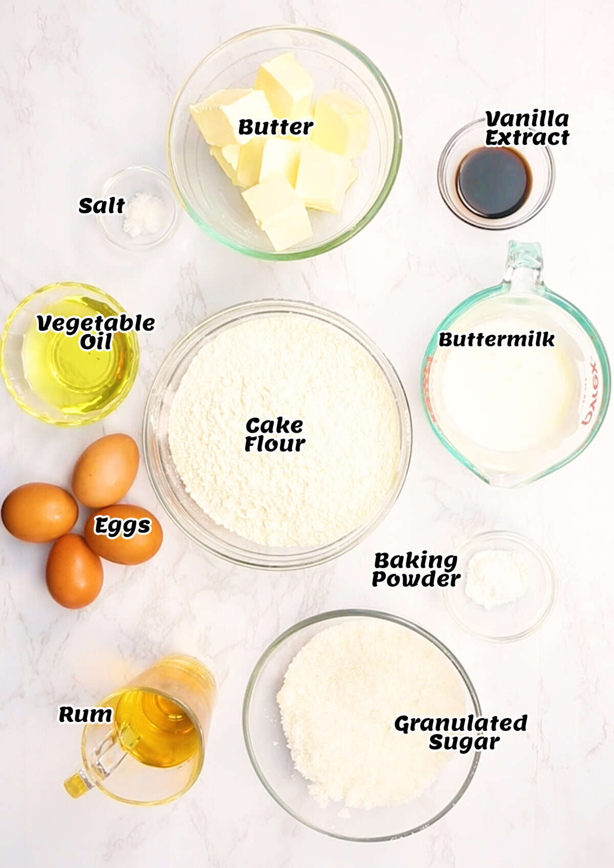 Recipe Ingredients  Rum Soaked Cake