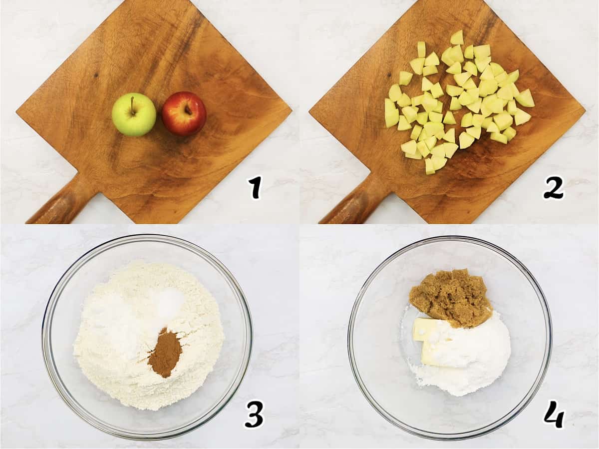 Cut fruit and start batter