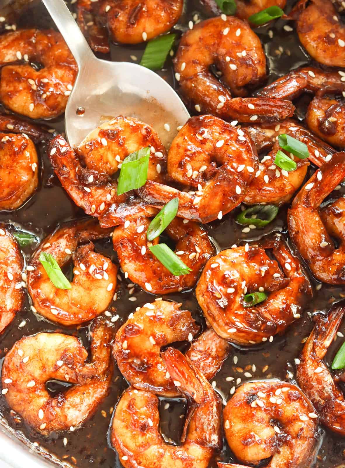 Serving up delicious Teriyaki Shrimp