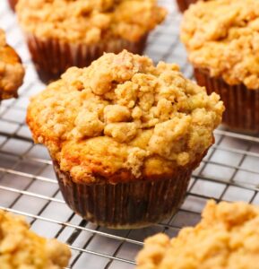 A delicious Apple Cinnamon Muffins ready to serve