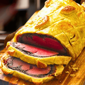 Beef Wellington Wrapped in Prosciutto Slices