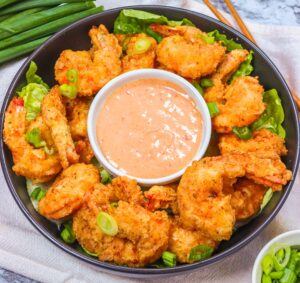 Serving up an insanely delicious plate of Boom Boom Shrimp