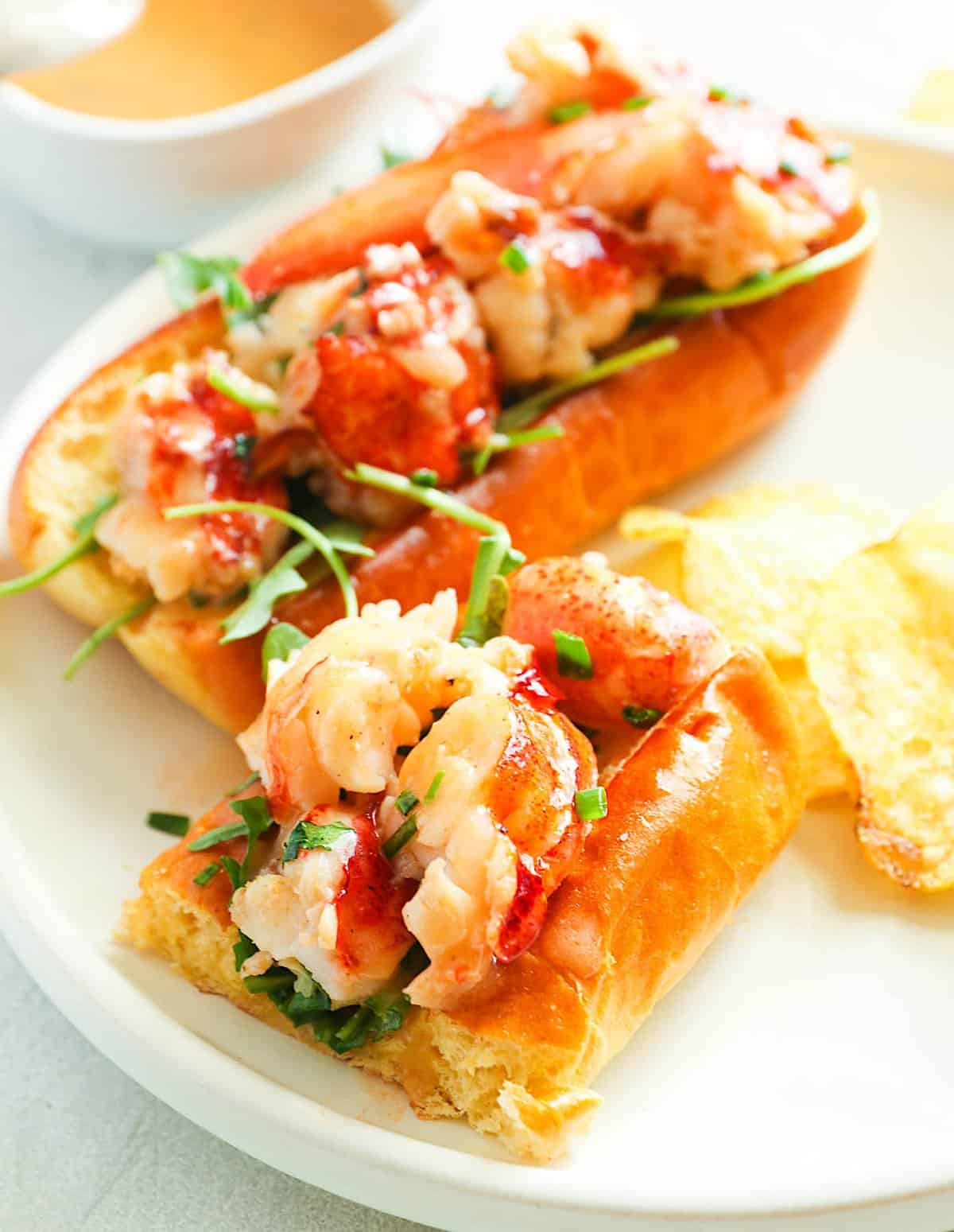 Reveling in a delicious Connecticut Lobster Rolls  for a special treat