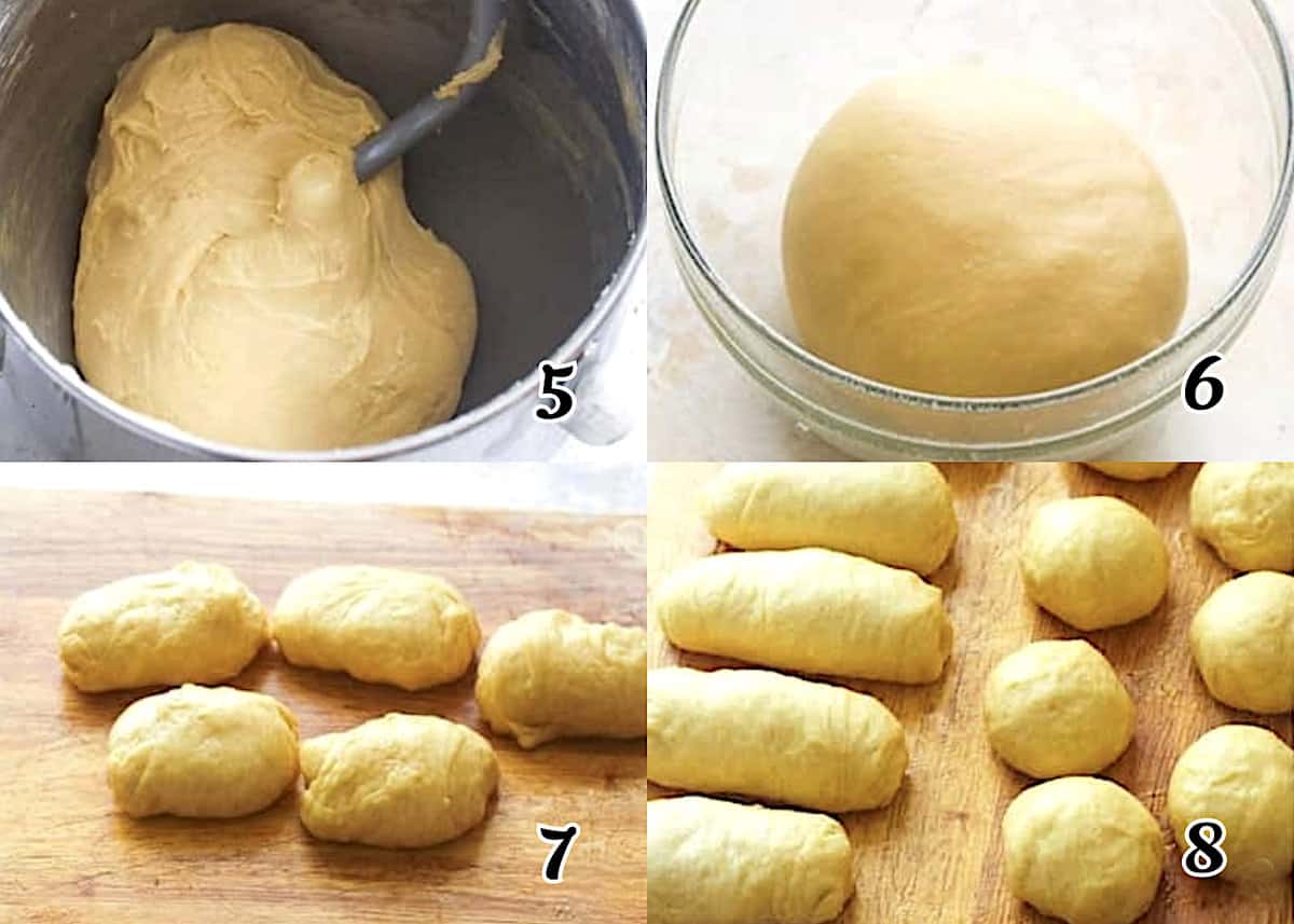 Add butter, finish kneading and shape dough