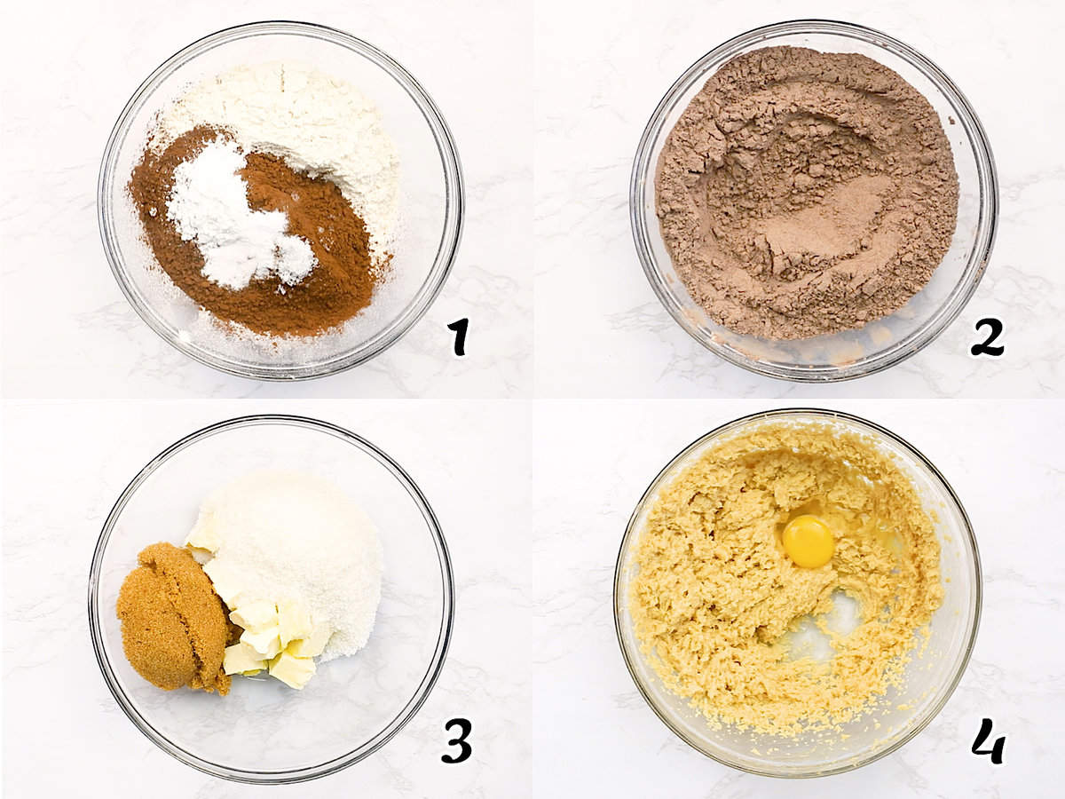 Mix the dry ingredients and cream the butter and sugar