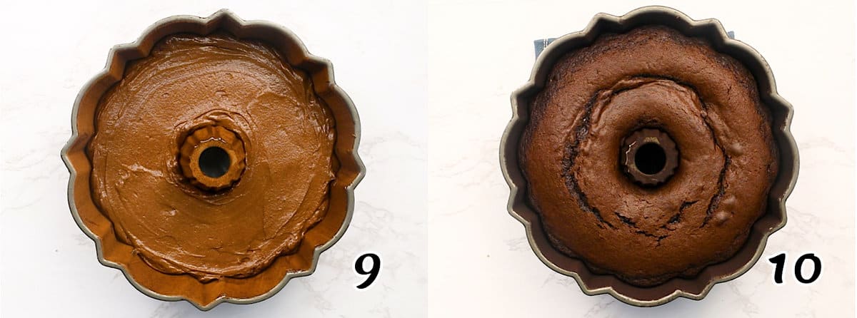 Bake your chocolate bundt cake