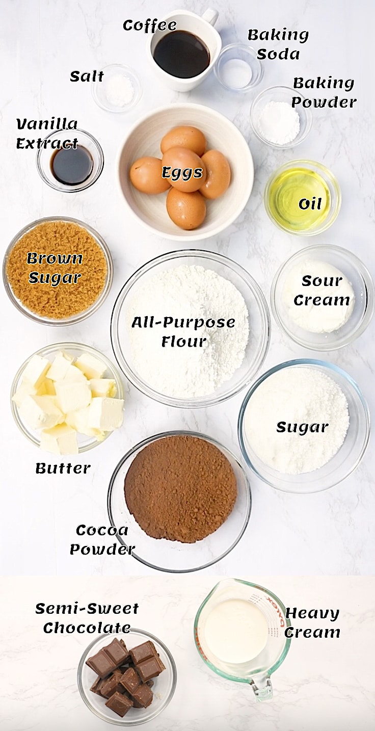 Chocolate Bundt Cake recipe ingredients