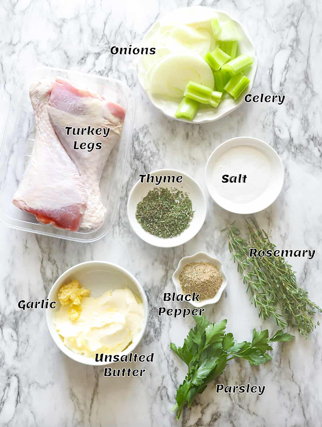 Roast Turkey Legs Ingredients