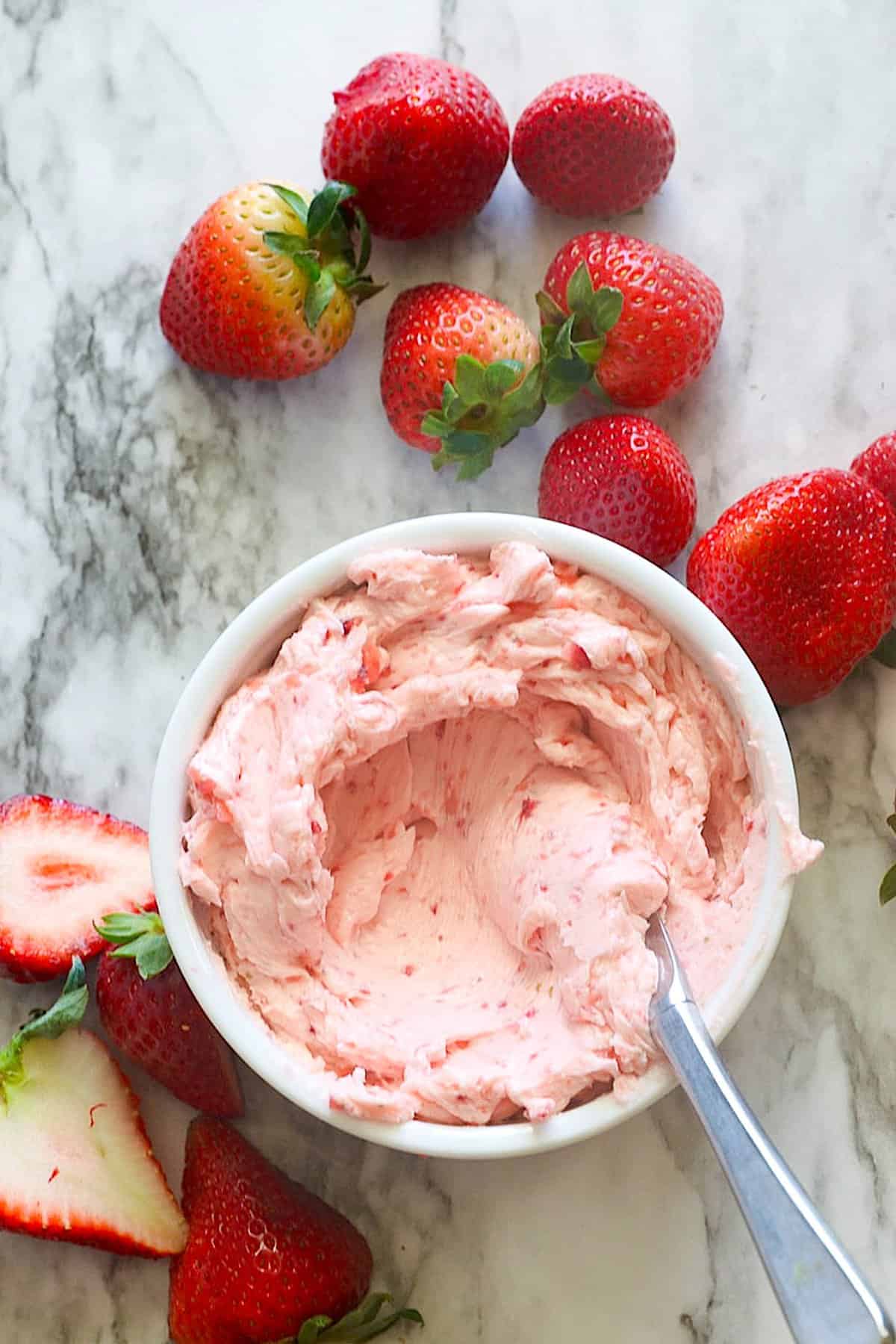 Strawberry butter ready to spread on your biscuits, bread, or cake