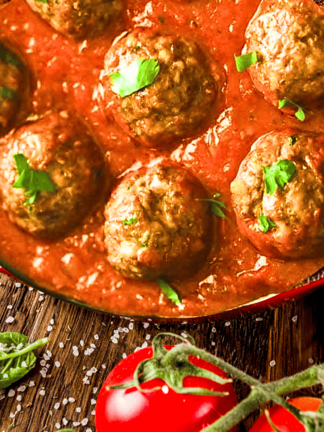 Baked Meatballs Cheesy, Spicy with Herbs Immaculate Bites