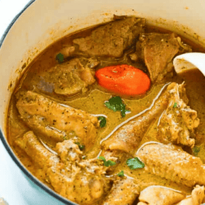 Homemade African Chicken Pepper Soup Broth