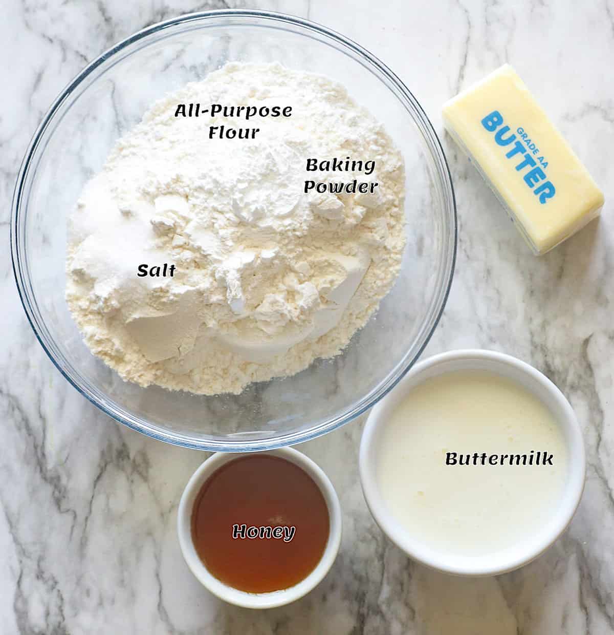 Honey Butter Biscuits recipe ingredients