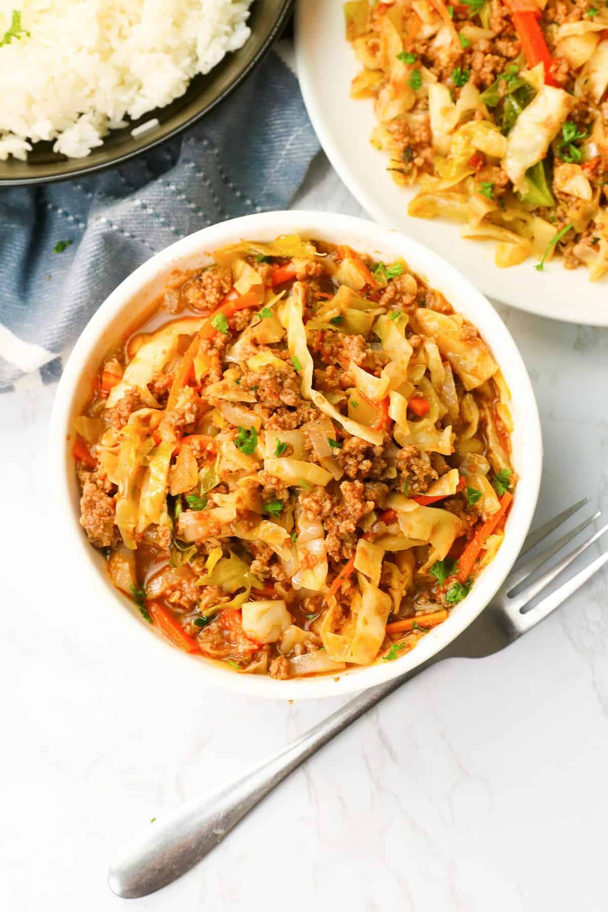 Ground Beef and Cabbage for an economical and classic comfort food meal