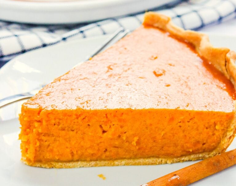 Enjoying a slice of warmly spiced Condensed Milk Sweet Potato Pie