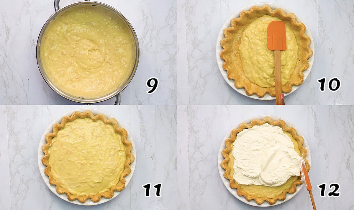 Finalize the filling and assemble the dessert