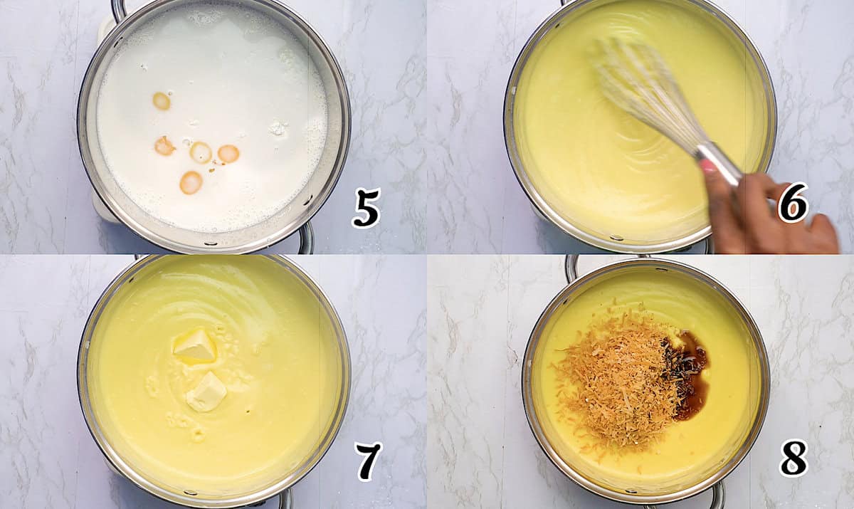 Boil the ingredients and add seasonings