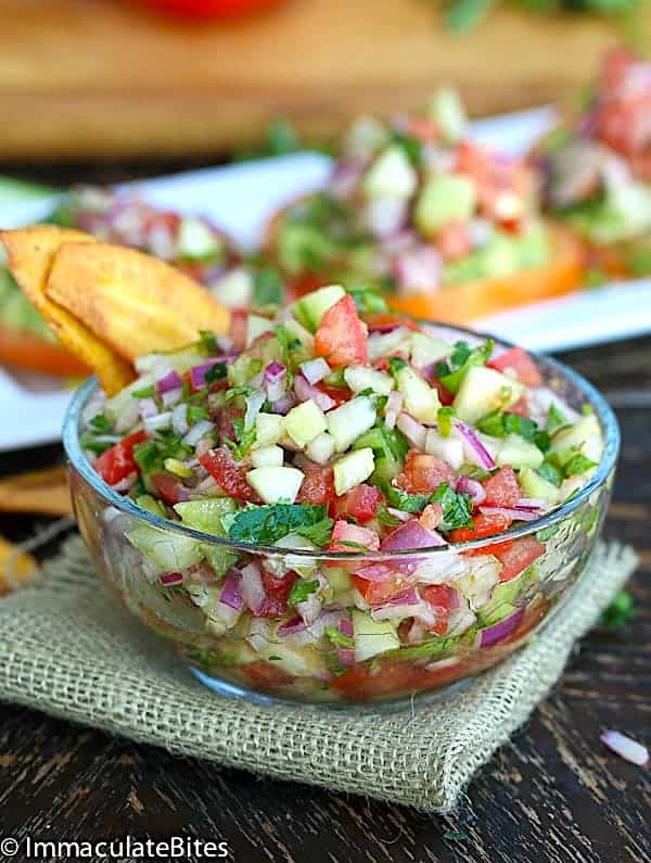 Freshly made and refreshing kachumbari salad