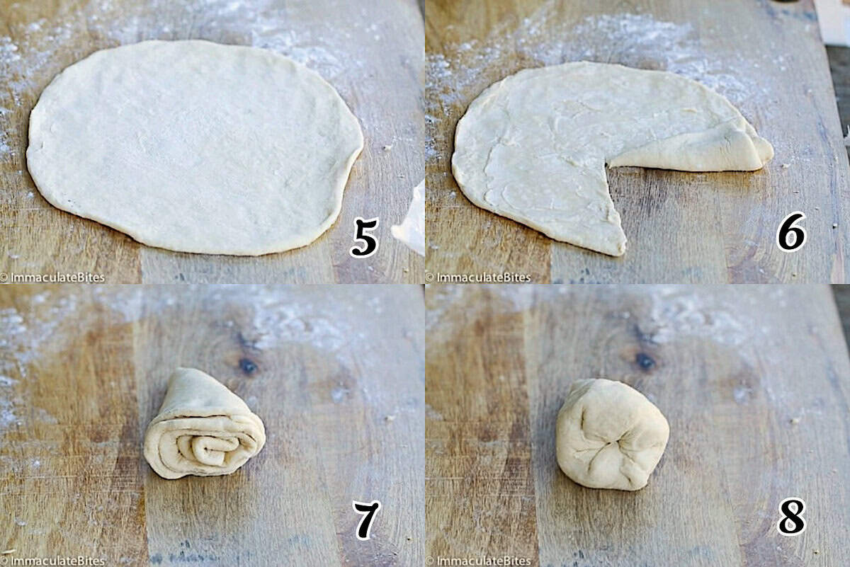 Form the flatbread, slit it form a cone, and tuck in the ends