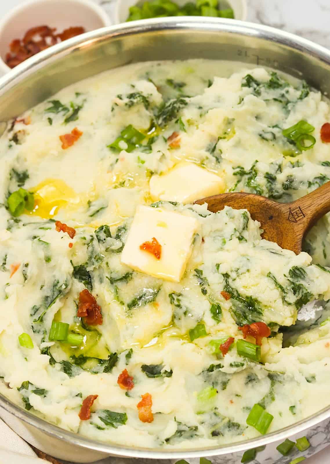 Comforting dishes from around the world served in the form of colcannon mashed potatoes