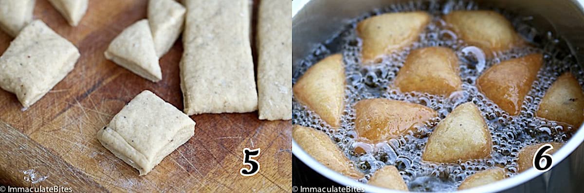 Forming and frying the pie dough