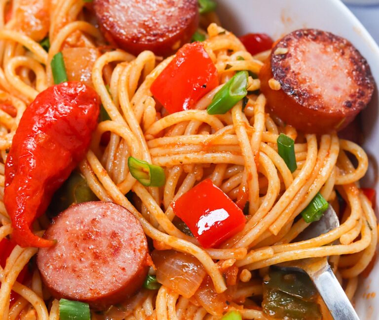 Serving up an insanely delicious bowl of Haitian spaghetti