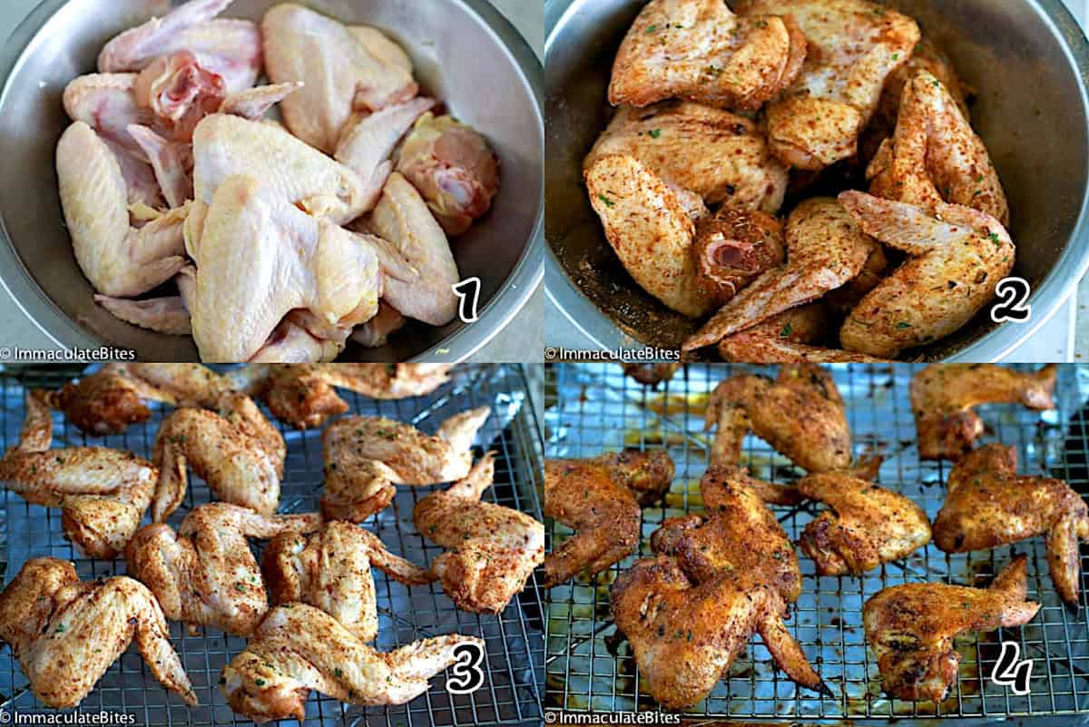 Season the meat, let it dry in the fridge, and bake it