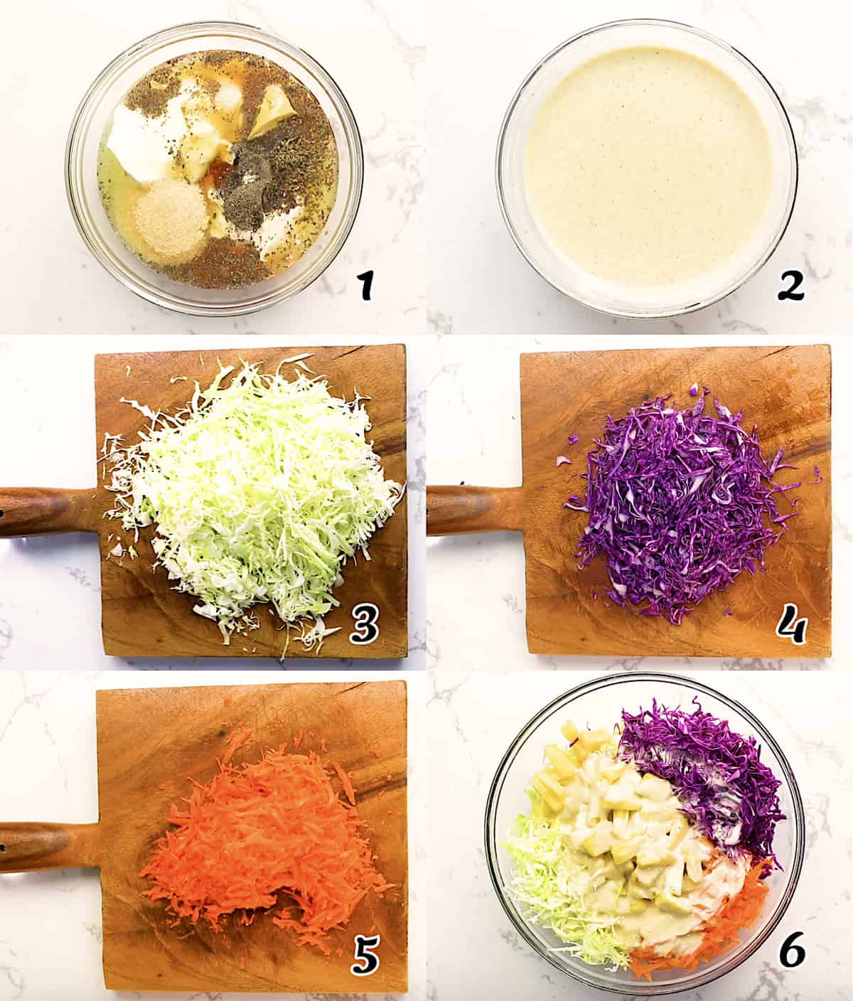 Make the dressing and assemble the salad