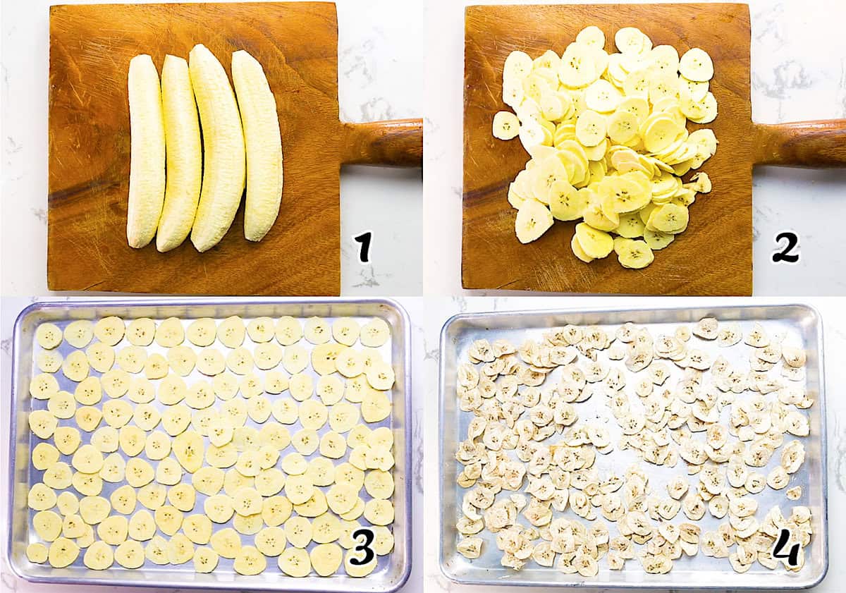 Peel and slice them, then dehydrate them