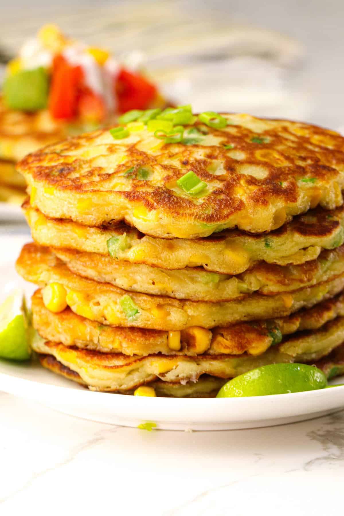 Serve hot corn cakes