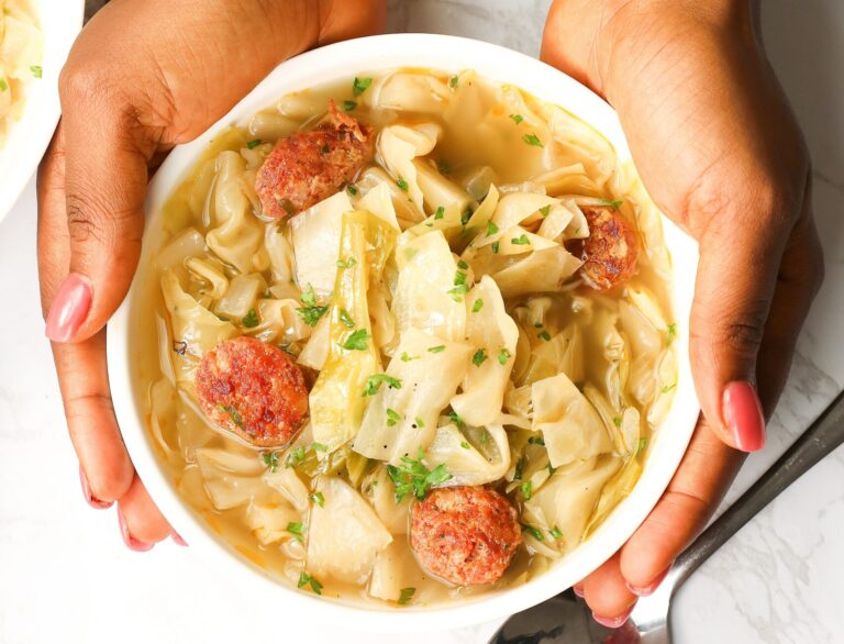 Enjoying a hearty bowl of smothered cabbage for pure Southern goodness