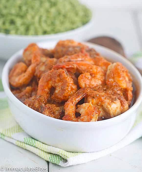 Serving up Liberian chicken gravy with shrimp for an African comfort food