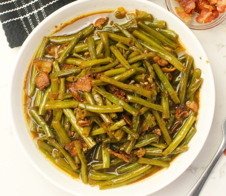 Serving up smothered green beans for pure Southern comfort