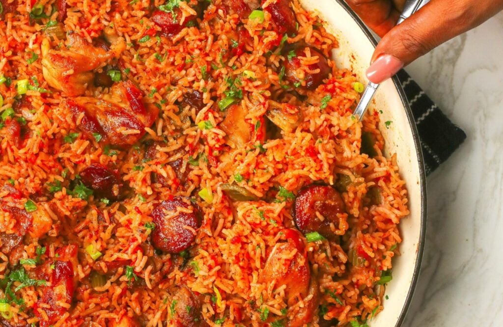 Serving up Southern comfort food in the form of chicken jambalaya