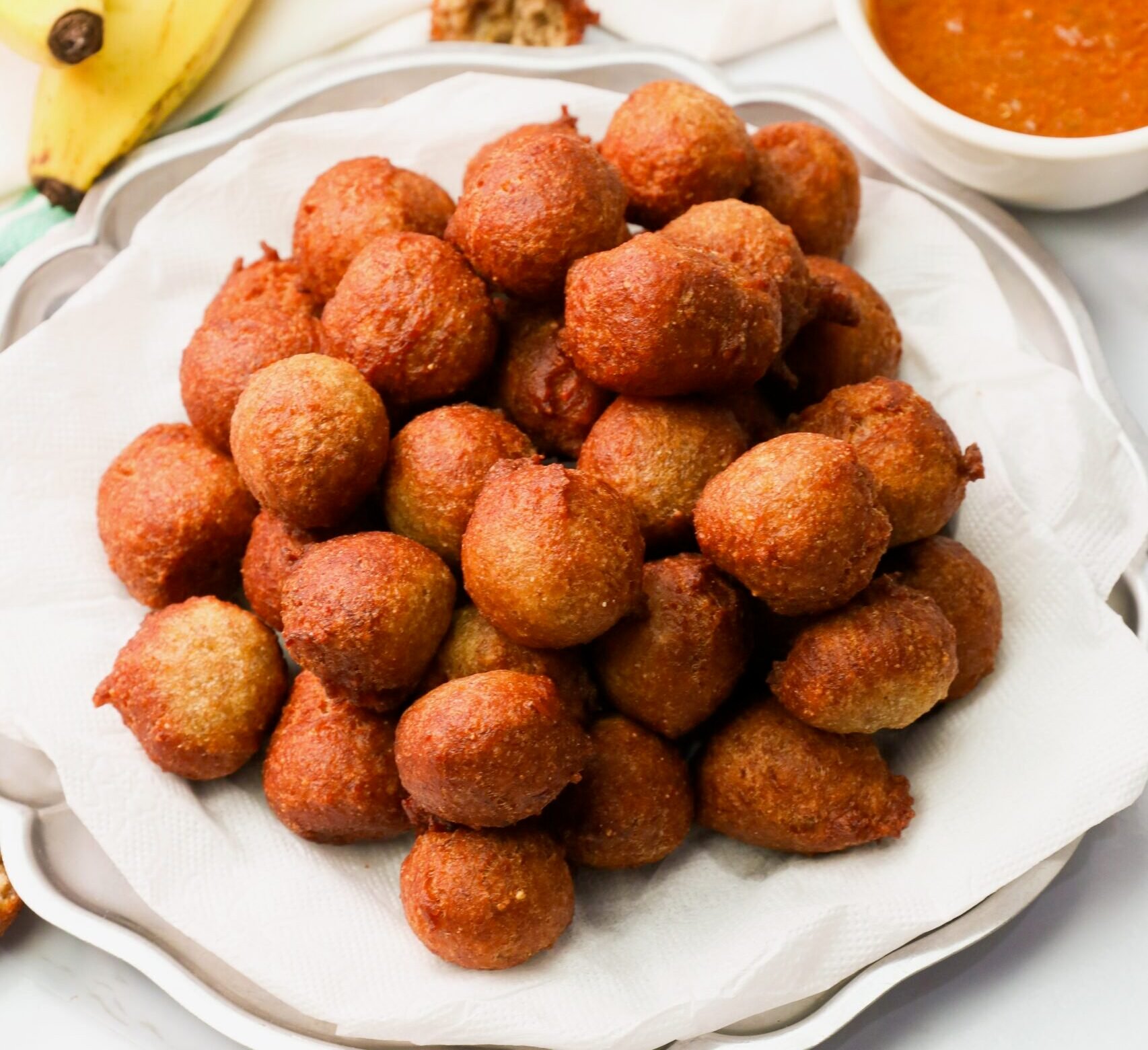 A plateful of soul-satisfying banana fritters.