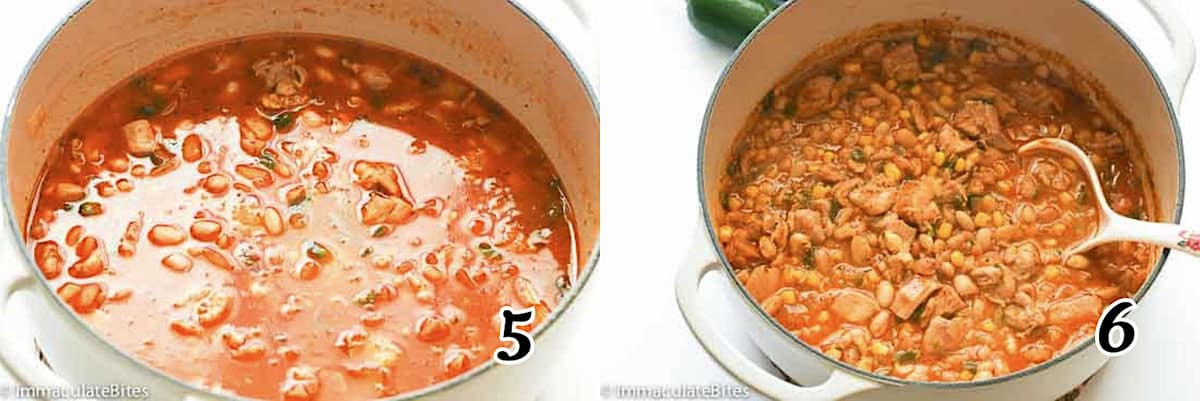 Boil the stew until it thickens.