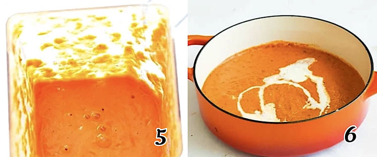 Puree in a blender or with an immersion blender, add cream, and enjoy.