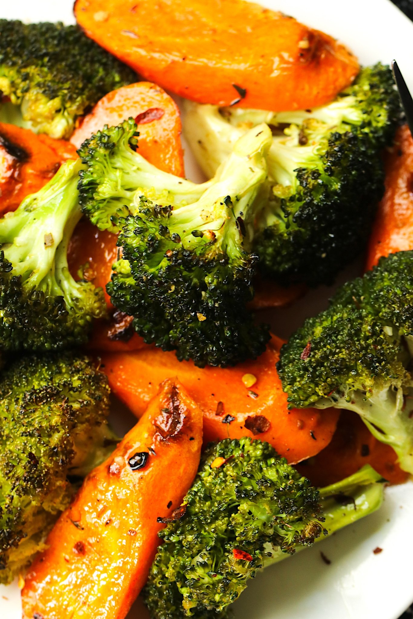 Serve with freshly roasted broccoli and carrots for a quick and easy side dish.