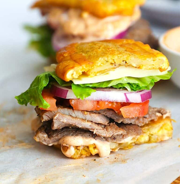 Cutting into a soul-satisfying jibarito sandwich