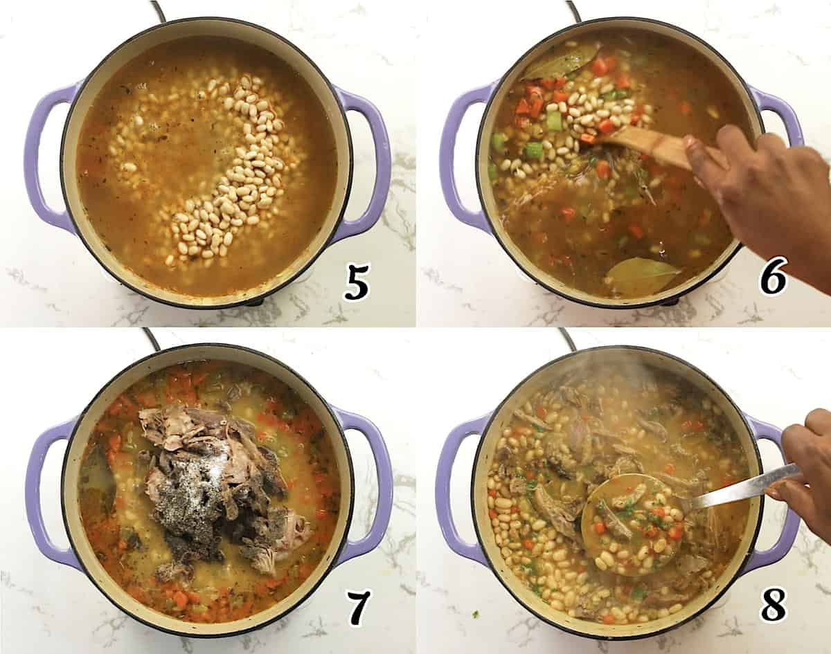 Add the stock and bring to a simmer. Season to your liking and enjoy.