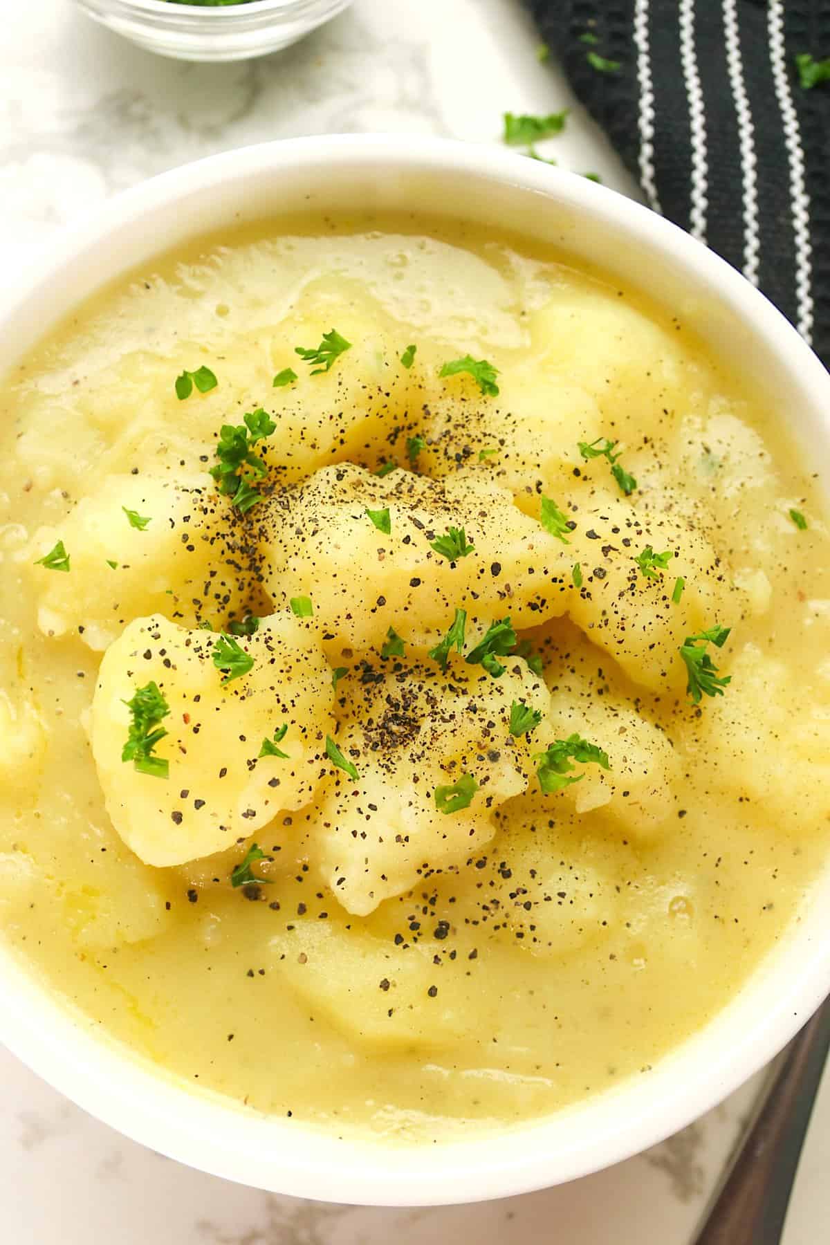 Getting ready to enjoy tasty, comfort food