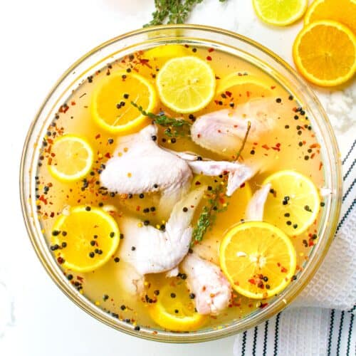 Chicken wing brine doing its magic