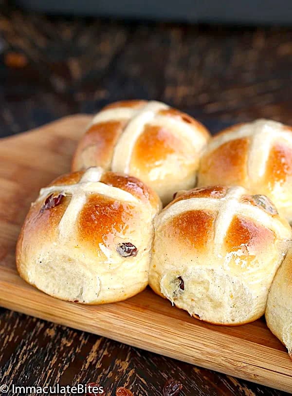 Ridiculously delicious hot cross buns ready for Good Friday