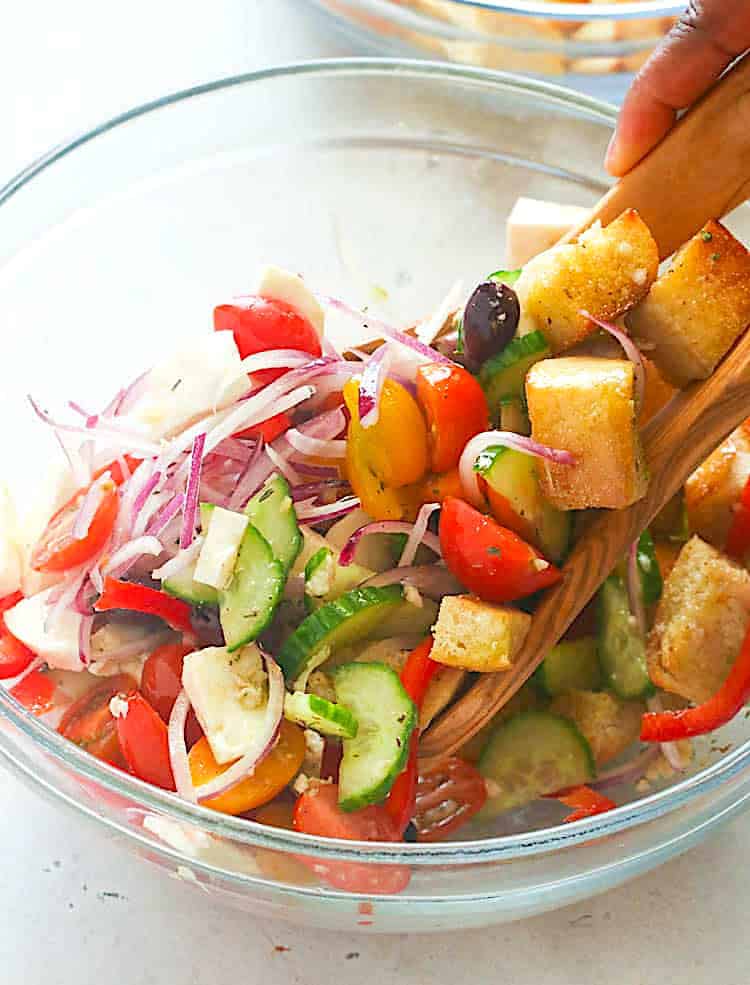 Serving up a fresh salad perfect for a hot day