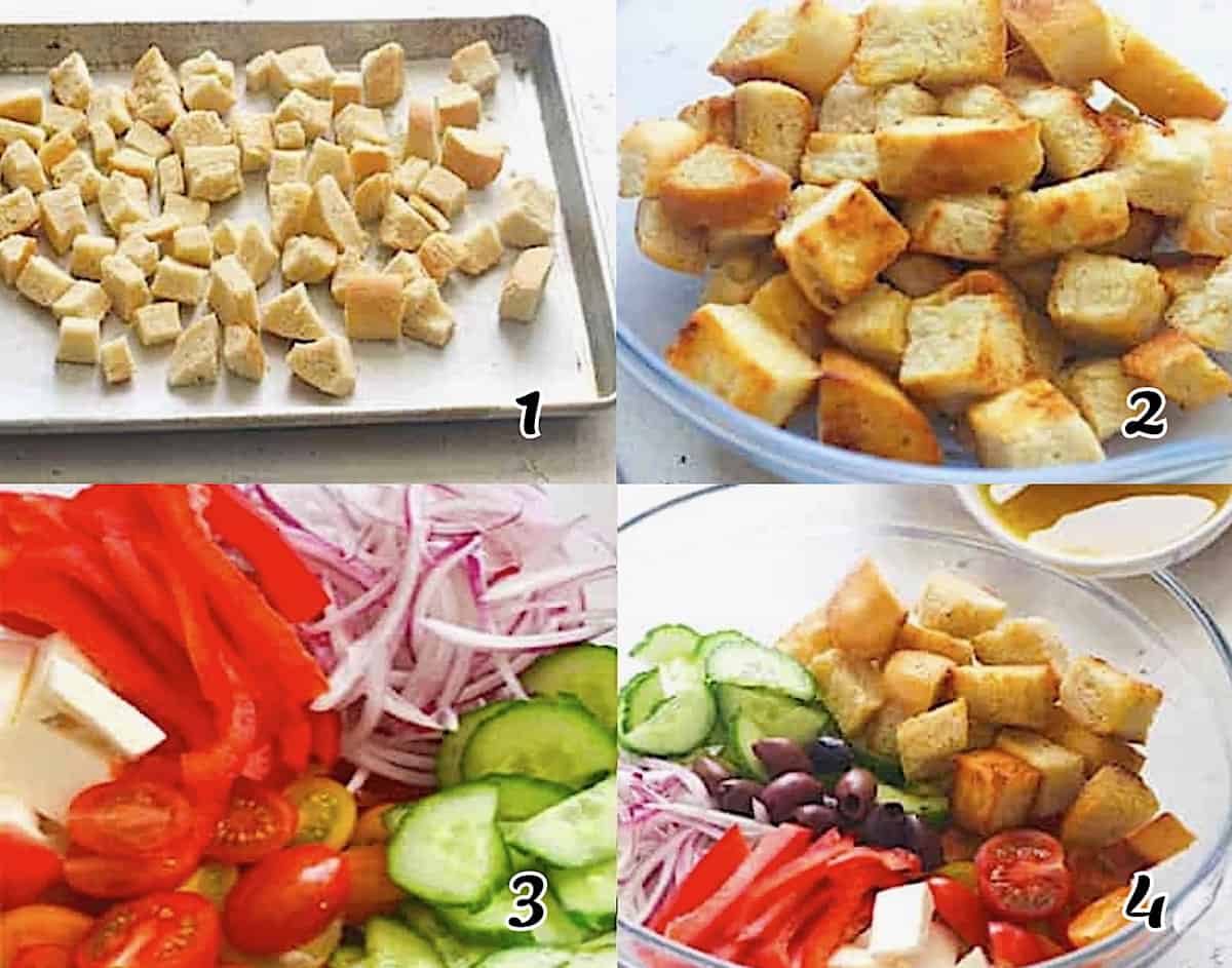 Toast the bread, chop the veggies, and assemble